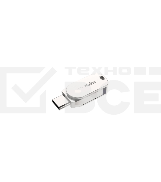 Флеш диск Netac U785 32Gb <NT03U785C-032G-30PN>, USB3.0+TypeC, металлическая