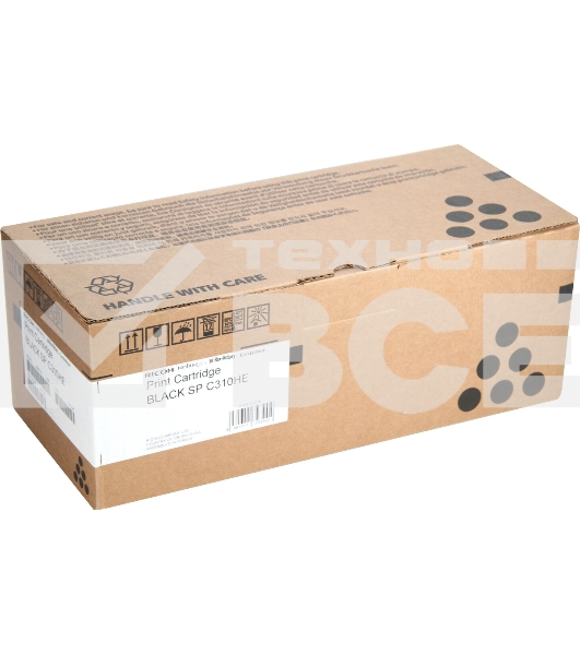 Картридж лазерный Ricoh тип SPC310HE (407634/406479), черный высокой емкости, 7200 отпечатков (для SP C320DN), 6500 отпечатков (для SP C242DN/C242SF), 4600 стр. A4 (5%, ISO 7200, для SP C342DN), для Aficio SP C231SF/C232SF/ SP C231N/C232DN/C311N/C312DN/C3