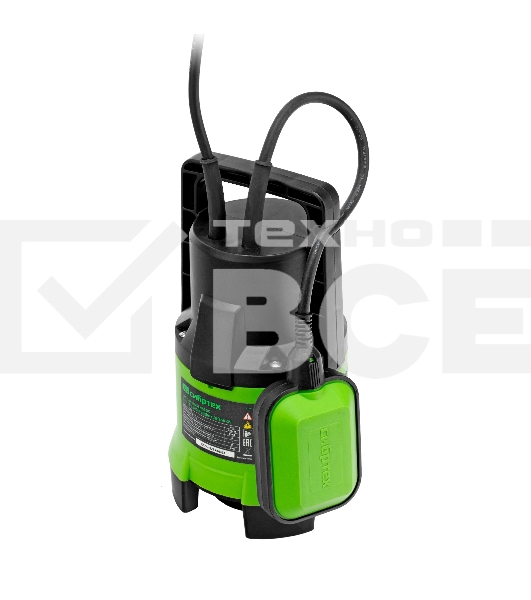 Дренажный насос Сибртех для грязной воды СДН650-35 650 Вт напор 8 м 11000 л/ч