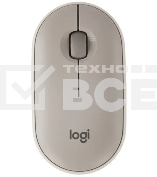 Мышь беспроводная Logitech Pebble M350 серый, 1000 dpi, радиоканал, Bluetooth, USB, кнопки - 3