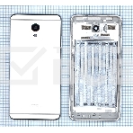 Задняя крышка для Meizu M5 Note серебристая, фото2