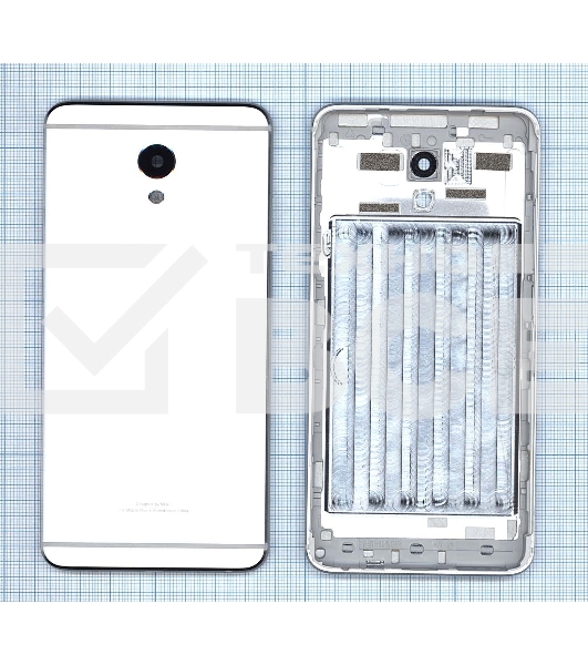 Задняя крышка для Meizu M5 Note серебристая