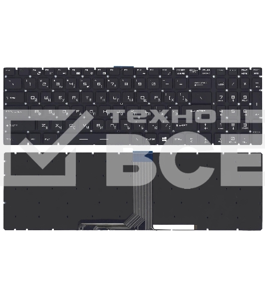 Клавиатура для ноутбука MSI GT72 GS60 GS70 GP62 GL72 GE72 черная с 7-цветной подсветкой