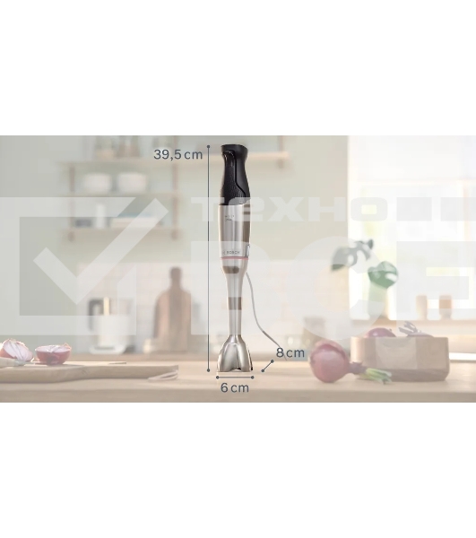 Блендер погружной Bosch MSM6M8X1, 1200Вт, нержавеющая сталь/черный