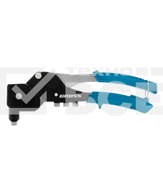 Заклепочник ручной Gross 290 мм, поворотный, 0-360, заклепки 2,4-3,2-4,0-4,8 мм