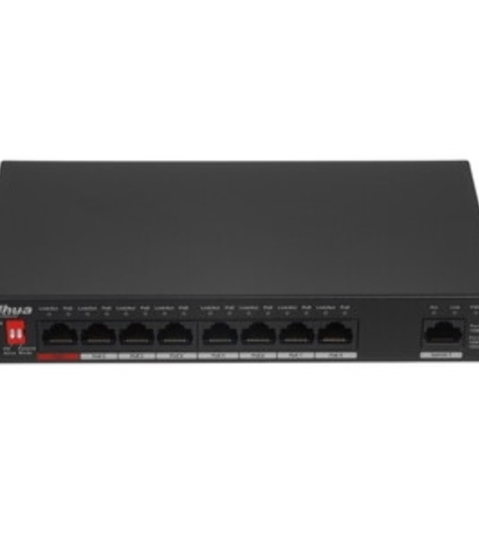 Коммутатор Dahua DH-SMG1009XP, 8×2.5 Гбит/с RJ45 + 1×10 Гбит/с SFP+, неуправляемый