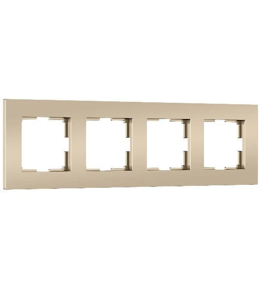 Рамка на 4 поста Slab (шампань софт) W0042911