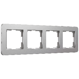 Рамка на 4 поста Platinum (алюминий) W0042606