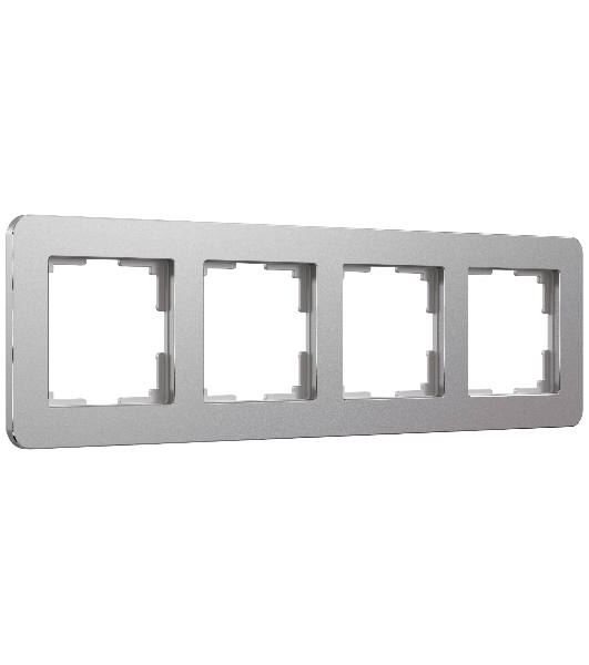 Рамка на 4 поста Platinum (алюминий) W0042606