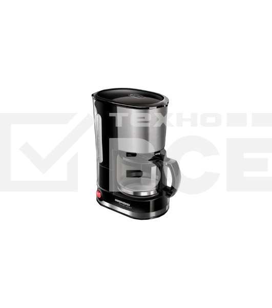 Кофеварка капельная Redmond RCM-M1507 черный/серебристый, исп. кофе - молотый, 0.6 л, 600 Вт
