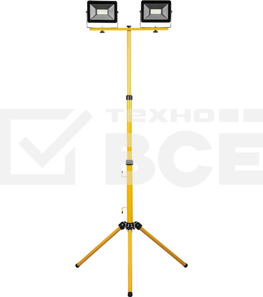 Прожектор на штативе Feron 2*50W 6400К 220V черный IP65, LL-503