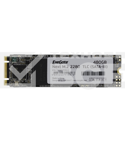 Накопитель SSD ExeGate Next A2000TS480, 480Gb, M.2 2280, SATA III, R/W 563/497