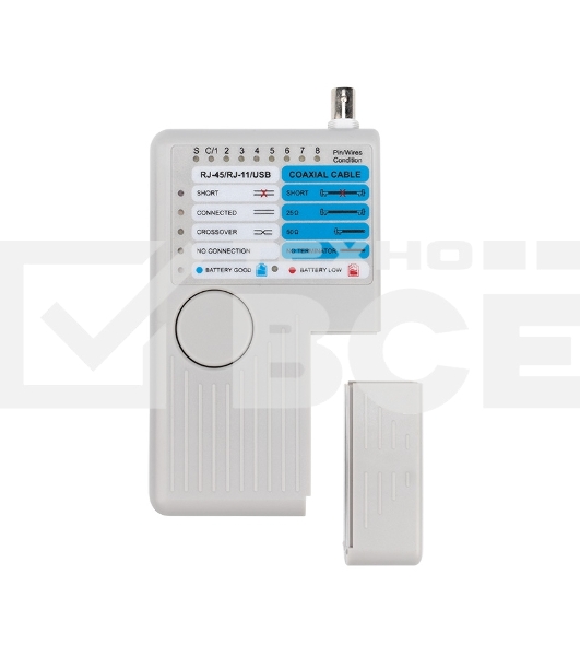 Тестер кабеля универсальный 5 в 1  RJ-45+RJ-11+1394+USB+BNC  3468  Rexant