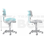 Кресло детское Бюрократ CH-299/ABSTRACT спинка сетка мультиколор сиденье мультиколор абстракция, фото6