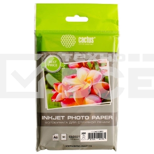Фотобумага Cactus CS-GA620050ED/200г/м2/50л./белый глянцевое для струйной печати