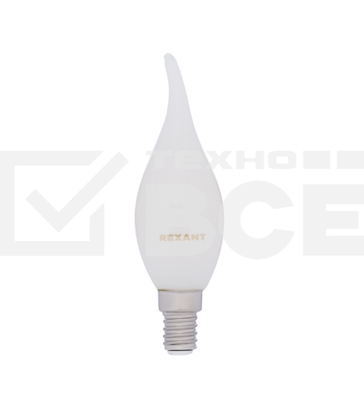 Лампа светодиодная филаментная Rexant Свеча на ветру CN37 9.5 Вт 915 Лм 4000K E14 матовая колба
