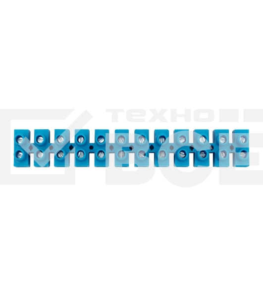 Клеммная винтовая колодка KВ-10 4-10, ток 10 A, полиэтилен синий Rexant (10 шт./уп.)