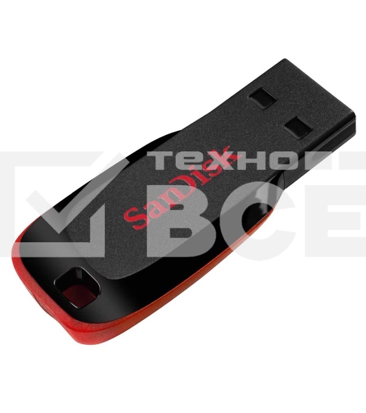 Флеш диск Sandisk 32Gb Cruzer Blade SDCZ50-032G-B35 USB2.0 черный/красный