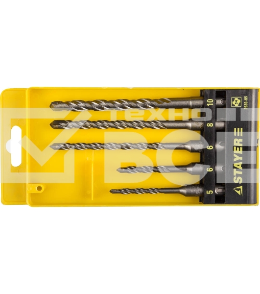 Набор буров STAYER PROFI 2930-H5 по бетону, хвостовик 