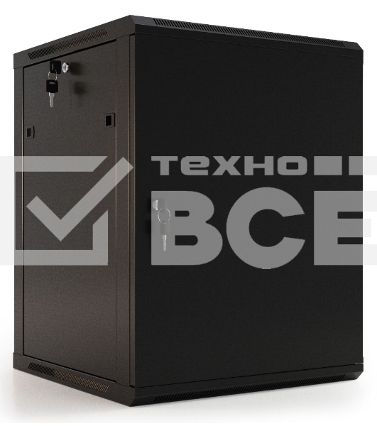 Шкаф настенный Hyperline TWB-0966-SR-RAL9004 19-дюймовый (19