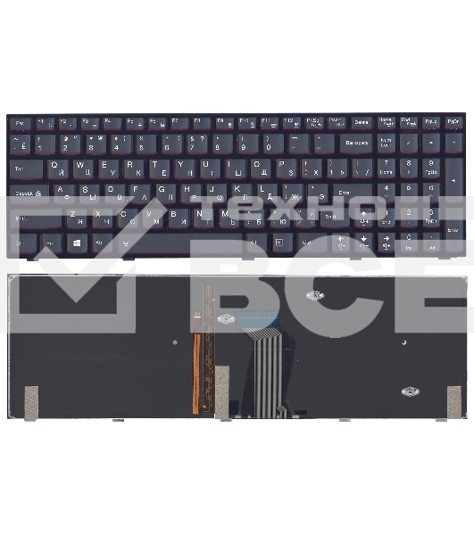 Клавиатура для ноутбука Lenovo Y500 Y500N Y500NT Y510P Y500NT-ISE черная с подсветкой