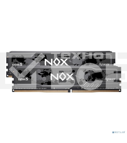 Оперативная память Apacer Nox, DDR5, 32GB (2x16GB), 5600MHz, CL40, DIMM, радиатор, черный