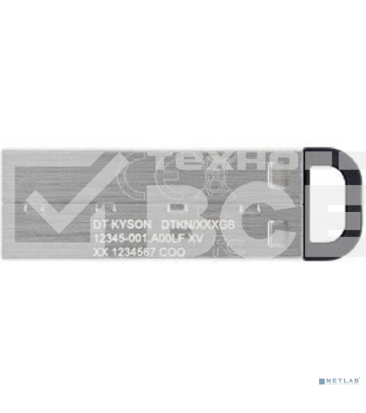 Флеш диск Kingston 128Gb DataTraveler KYSON <DTKN/128GB>, (USB 3.2, 200 МБ/с при чтении, 60 МБ/с при записи)