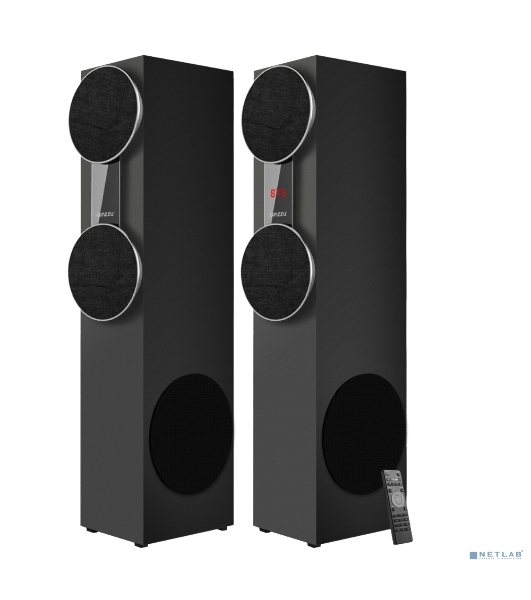 Акустическая система Ginzzu GM-325 2.0 2x60W/BT/USB/SD/FM/AUX/ДУ черный