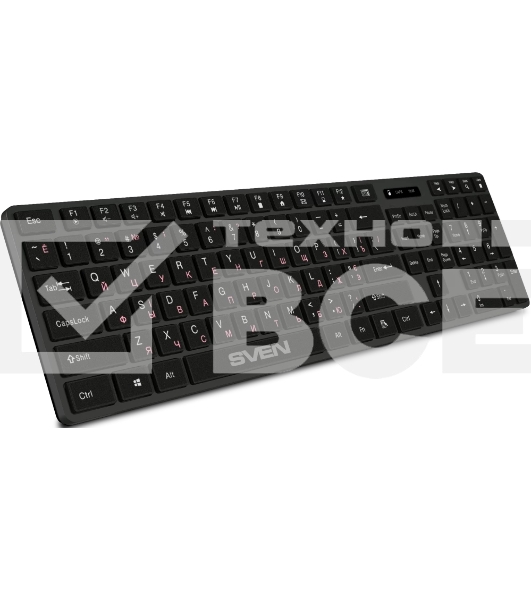 Клавиатура SVEN KB-E5300W беспроводная USB чёрный