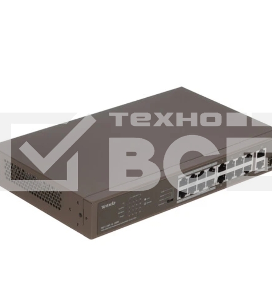 Коммутатор неуправляемый IP-COM F1118P-16-150W PoE, 18 портов, 18х100 Мбит/с, 2x1 Гбит/с, PoE 16х30 Вт (до 130Вт)