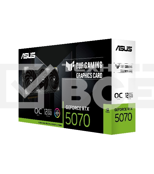 Видеокарта ASUS TUF-RTX5070-O12G-GAMINGRTX5070,HDMI*2,DP*3,12G,D7; 90YV0LZ0-M0NA00