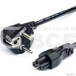 Кабель питания GoPower (00-00024056) кабель питания евровилка CEE 7/7-IEC 320 C5 1.8м ПВХ 0.75мм черный (1/10/160), фото 1