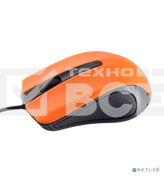 Мышь проводная Perfeo оптическая 'RAINBOW', 3 кн, USB, 1,8 м, черный/оранжевый PF_3441