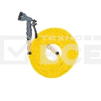 Набор поливочный Профи (растягивающийся шланг 45м, пистолет 7 режимов, латунные соединители) ЧЕТЫРЕ СЕЗОНА, фото 1