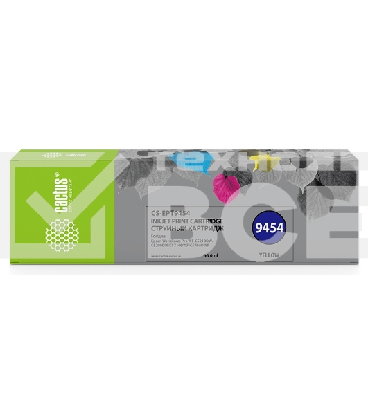 Картридж струйный Cactus CS-EPT9454 (T9454) желтый пигментный (66 мл) для Epson WF-C5290DW/WF-C5790DW