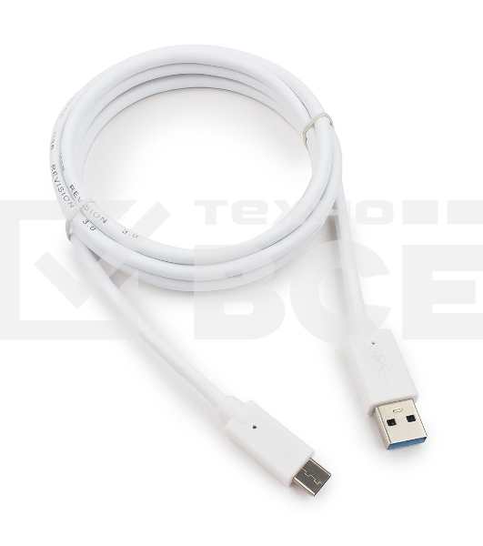 Кабель USB Cablexpert CCP-USB3-AMCM-6-W, USB3.0 AM/USB Type-C, 1.8м, белый, пакет