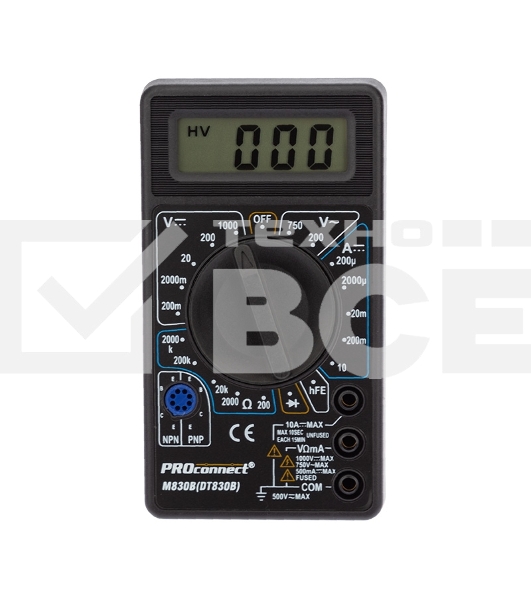 Портативный мультиметр M830B (DT830B) PROconnect