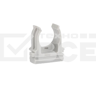 Держатель для труб (клипса) d16мм сер. (уп.100шт) Plast EKF derj-z-16n