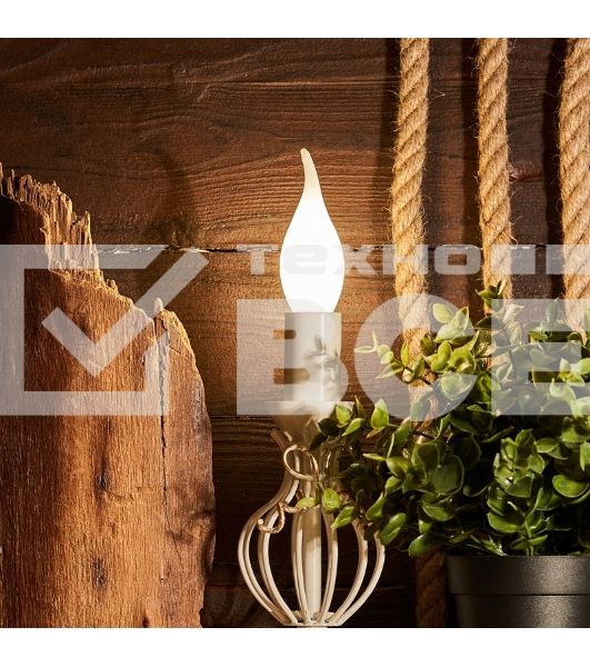 Лампа светодиодная филаментная Rexant Свеча на ветру CN37 9.5 Вт 915 Лм 4000K E14 матовая колба