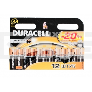 Батарейка DURACELL LR6-12BL BASIC (12 шт. в уп-ке)