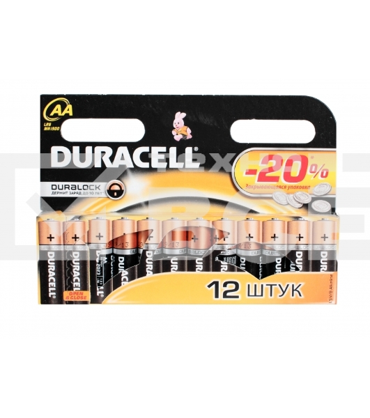 Батарейка DURACELL LR6-12BL BASIC (12 шт. в уп-ке)