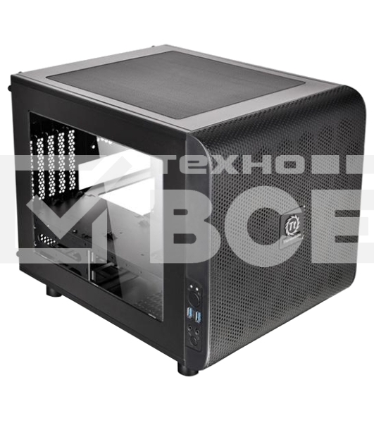 Компьютерный корпус Thermaltake Case Tt Core V21 CA-1D5-00S1WN-00  mATX/ win/ black/ USB3.0/ no PSU