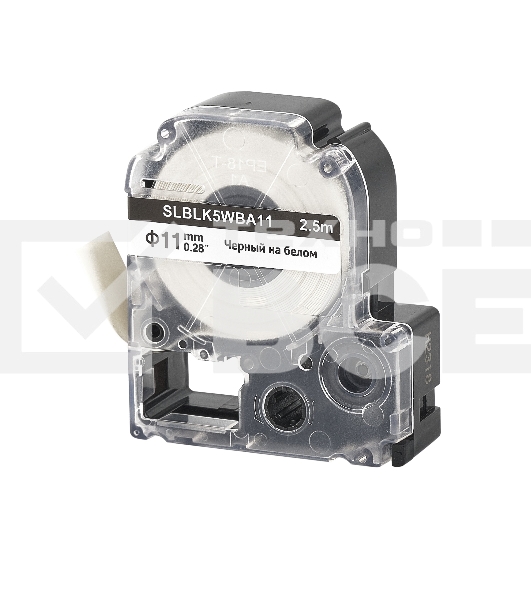 Кассета с лентой S'OK by Sakura Printing BLK5WBA11 для Epson, черный на белом, φ11мм/2.5м