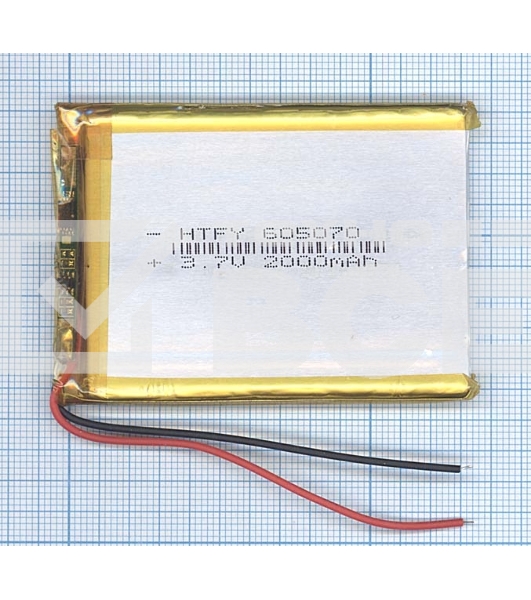 Аккумулятор Li-Pol (батарея) 6*50*70мм 2pin 3.7V/2800mAh
