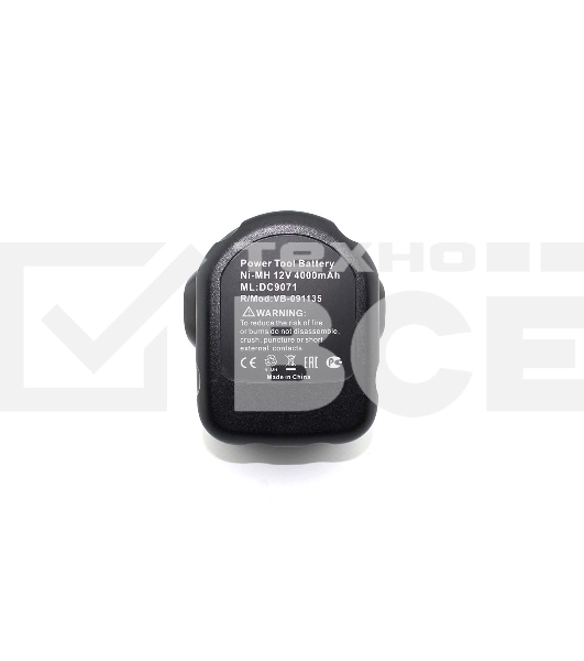 Аккумулятор для DeWalt (p/n: DC9071, DE9037, DE9071, DE9074, DE9075, DW9071, 4.0Ah 12V Ni-Mh