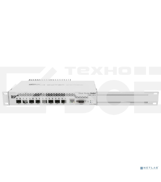 Коммутатор MikroTik CRS309-1G-8S+IN 8 SFP+, dual-core 800MHz CPU, 512MB RAM, POE, RS232 serial port