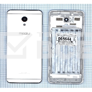 Задняя крышка для Meizu M5 Note серебристая