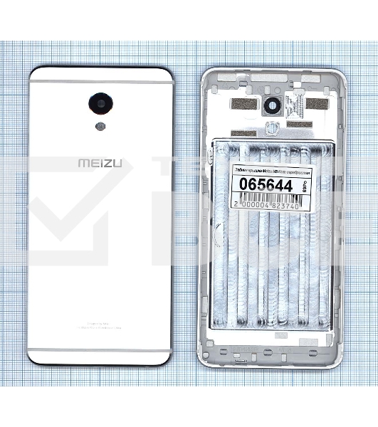 Задняя крышка для Meizu M5 Note серебристая