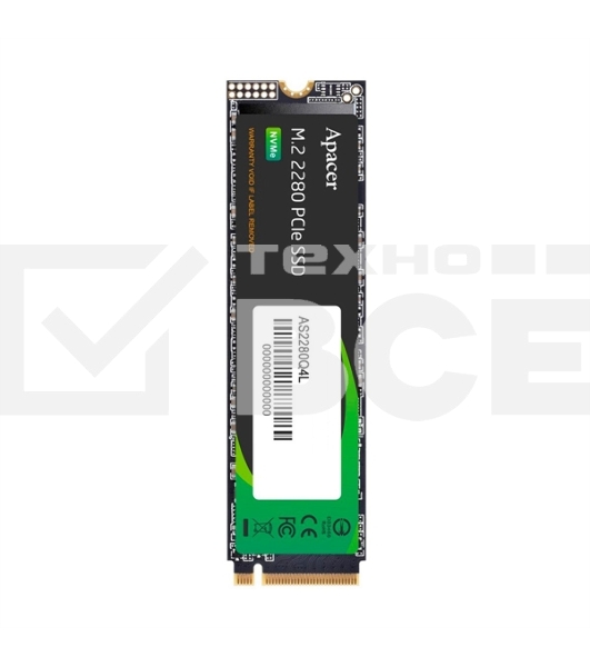 Накопитель SSD Apacer AS2280Q4L, 256Gb, M.2 2280, PCIe Gen4x4, NVMe 1.4, R/W 3300/1300