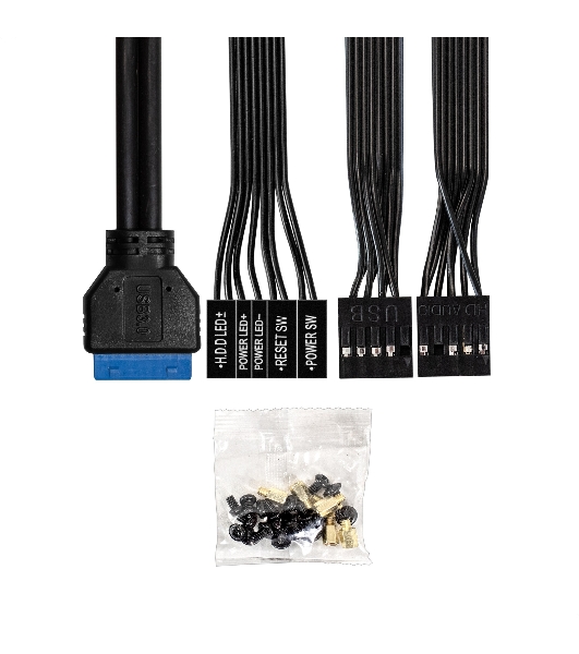 Компьютерный корпус Minitower ExeGate BAA-308MUC-UNS500 (mATX, БП UNS500 с вент. 12см, 1хUSB+1хUSB 3.0+1хTypeC, HD Audio, черный)